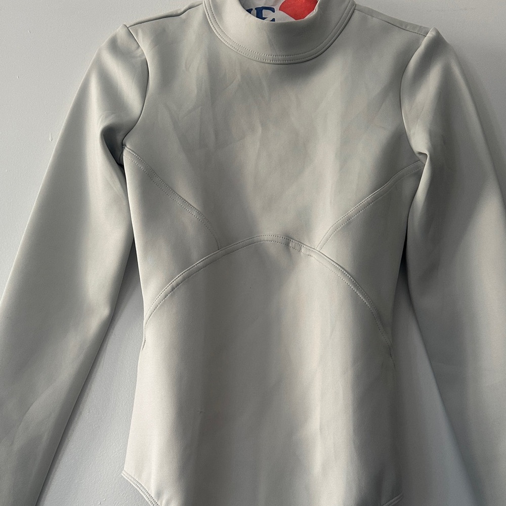 Zara Gray Long Sleeve Bodysuit